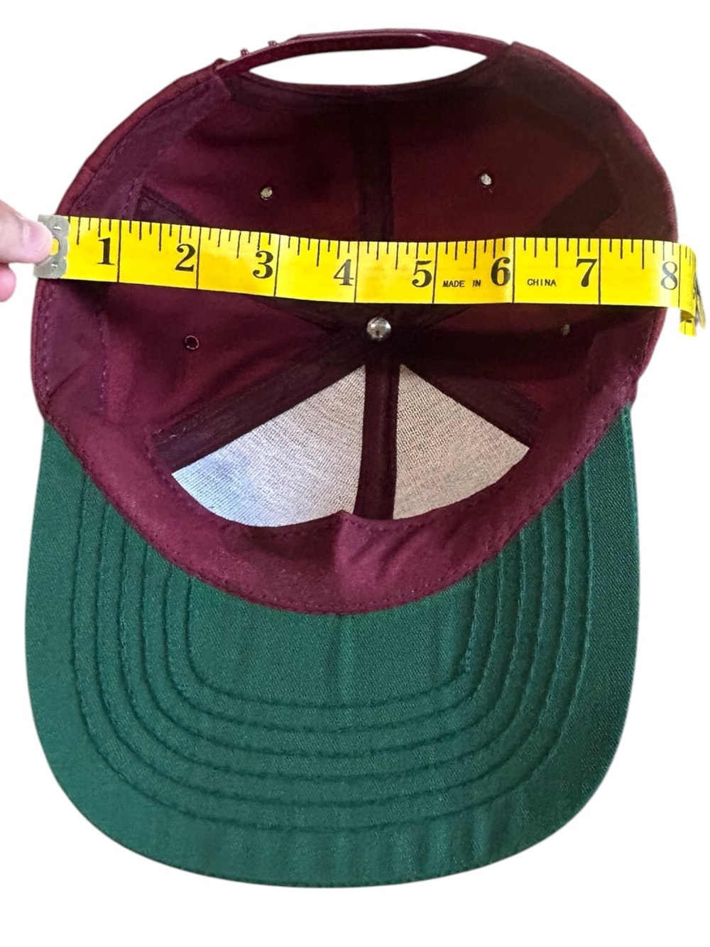 Vintage Budweiser Snapback Hat Burgundy Green Beer Promo Cap - Picture 6 of 8